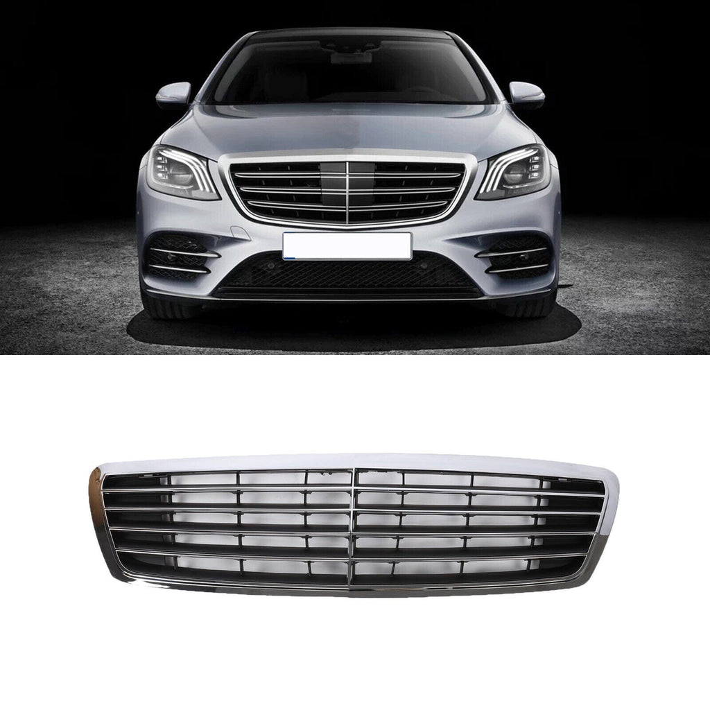 Forged LA Grille For 2003-06 Mercedes Benz S-Class Chrome Black S 430 S 500 S55