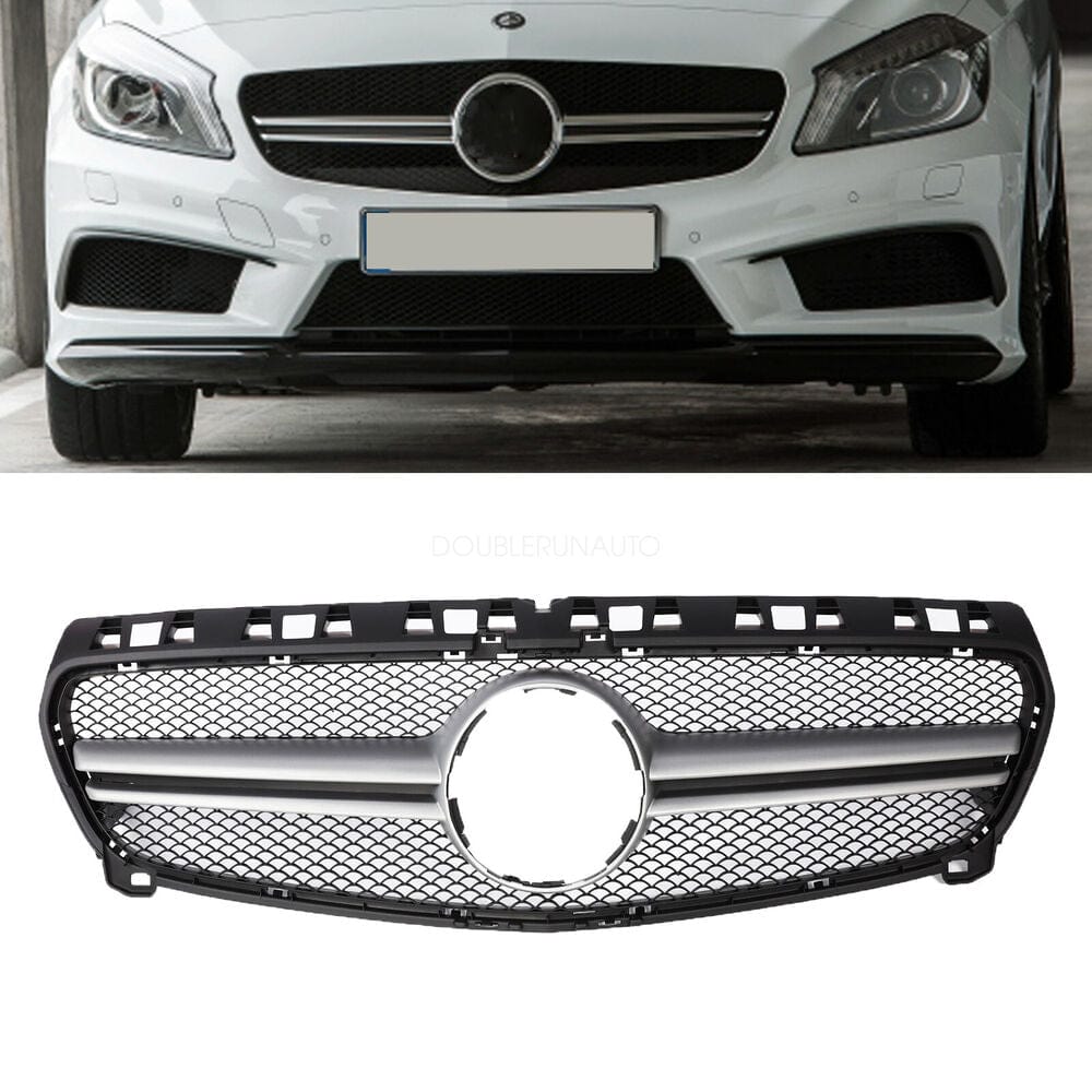 Forged LA grille grill ABS Silver For Mercedes W176 A200 A180 2013-15