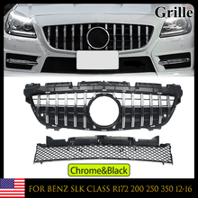 Load image into Gallery viewer, Forged LA GT Chrome &amp; Black Front Bumper Grille For Mercedes-Benz R172 SLK Class 2011-16