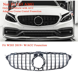 Forged LA GT Front Bumper Grille GRILL For Mercedes-Benz W205 C200 C250 C300 C350 2019+