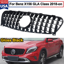 Load image into Gallery viewer, Forged LA GT Look Front Bumper Hood Grille For Mercedes-Benz X156 GLA-Class 2018-2021 BLK