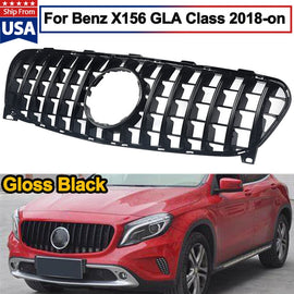 Forged LA GT Look Front Bumper Hood Grille For Mercedes-Benz X156 GLA-Class 2018-2021 BLK
