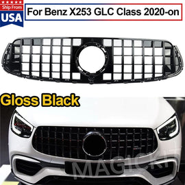 Forged LA GT Panamericana Grille for Mercedes GLC Class X253 GLC300 GLC43 2020 Gloss Black