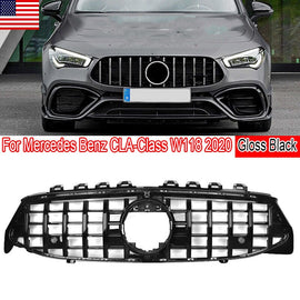 Forged LA GT Panamericana Upper Hood Grille For Mercedes CLA W118 X118 2020 Gloss Black