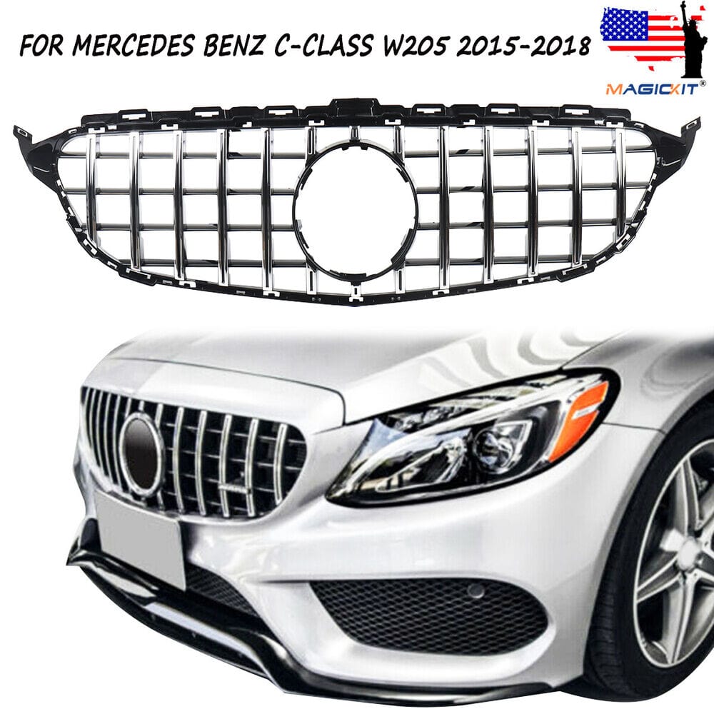 Forged LA GT R AMG Style Grille Front Bumper for Mercedes Benz W205 C250 C300 C43 2014-18