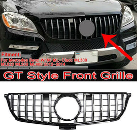 Forged LA GT R Front Grill Chrome Black For Mercedes Benz W166 ML-CLASS Facelift 2012-2016