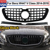 GT R Style Front Bumper Grille Grill For Mercedes V-Class W447 V250 V260 2016-18