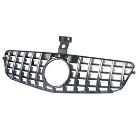 Forged LA GT Style Chrome +Gloss Black Front Bumper Grille For Benz C-Class W204 2008-2013