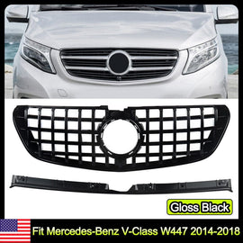Forged LA GT Style Front Bumper Painted Grille For Mercedes-Benz V-Class W447 2014-2018