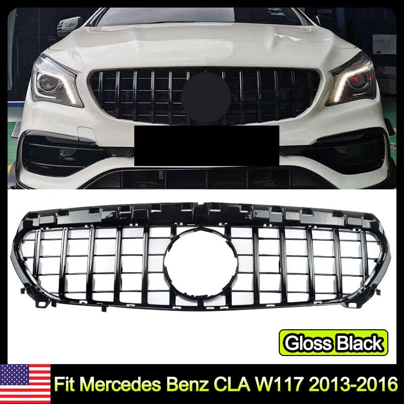 Forged LA GT Style Front Upper Grille Black For Mercedes Benz W117 CLA250 CLA200 2013-2016