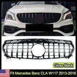 GT Style Front Upper Grille Black For Mercedes Benz W117 CLA250 CLA200 2013-2016