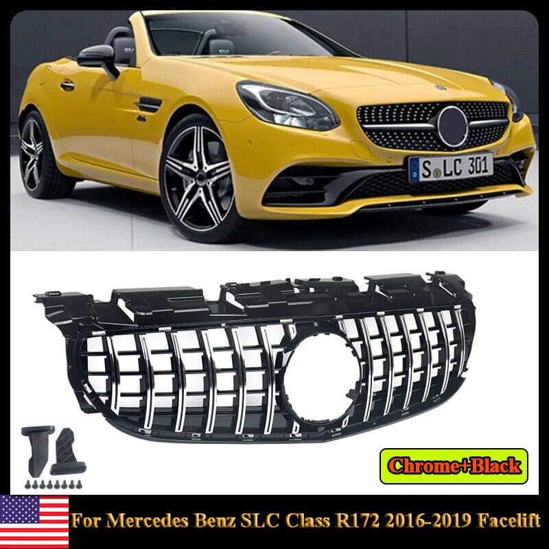 Forged LA GT Upper Grille for Mercedes Benz R172 SLC-CLASS 2016-on Chrome/Black