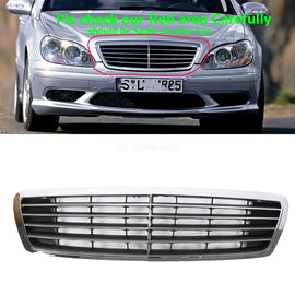 Forged LA NEW Front Grille For 2003-06 Mercedes Benz S-Class Chrome Black S 430 S 500 S55