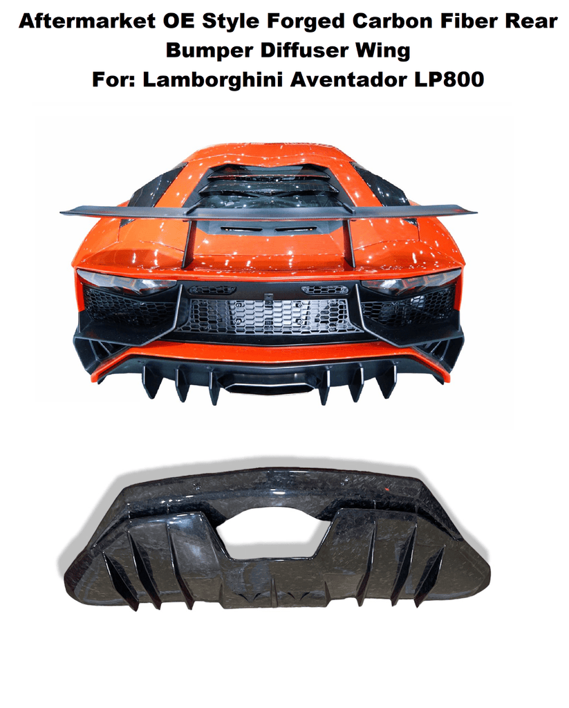 Davesautoacc.com OE-Style Forged Carbon Rear Bumper Diffuser Wing For Lamborghini Aventador LP700
