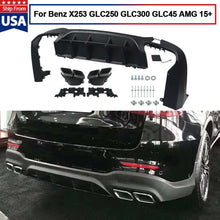Load image into Gallery viewer, Forged LA Rear Diffuser W/Exhaust Tip For Benz X253 GLC250 GLC300 GLC45 AMG LINE 2015+