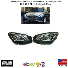 Load image into Gallery viewer, W222-HEADLIGHT S Class Aftermarket 2018+ 2pc Headlights For 13-17 Mercedes S-Class Facelift S65,S63 AMG