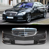 S63/S65 AMG Style Front Bumper W/DRLs for Mercedes Benz S-Class W221 S550 07-13