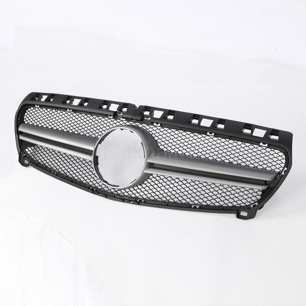 Forged LA Silver Front Grille Grill AMG style For Benz W176 A Class 2013-2015 W/O emblem