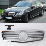 Silver Front Grille Grill for Mercedes Benz E-Class W212 2010 2011 2012 2013