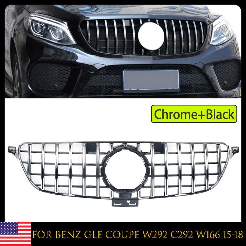Forged LA Silver Front Grille GT R For Mercedes Benz GLE Coupe W166 GLE350 GLE400 2015-18