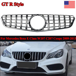 Forged LA Silver GT Main Upper Grille For 2009-2013 Mercedes Benz E Class W207 C207 COUPE