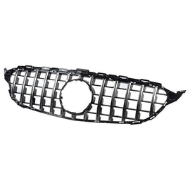 Forged LA Silver GTR Grille Front Bumper Grill For Mercedes Benz W205 C180 C200 C300 15-18