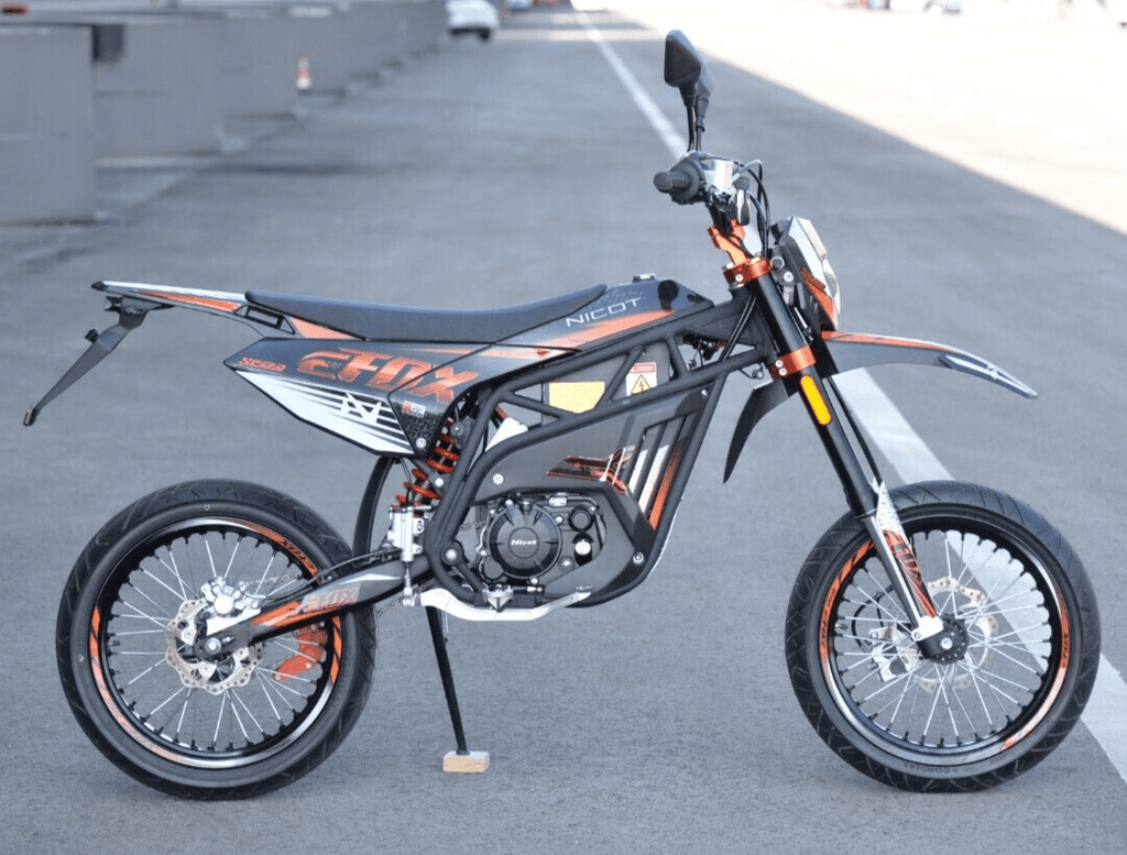 Sahara Bikes Sporting Goods > Cycling > Electric Bicycles EFox 4 Gear Fully Electric Off Road Dirt Bomber Motocross Bike 65 MPH+ 50 Mile