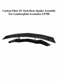 Forged LA SV Style Carbon Fiber Rear Wing Spoiler for Aventador LP700 LP740