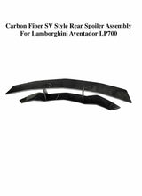 Load image into Gallery viewer, Forged LA SV Style Carbon Fiber Rear Wing Spoiler for Aventador LP700 LP740