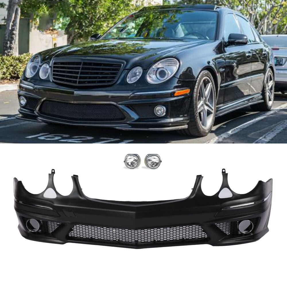 Forged LA Unpainted AMG Style Front Bumper W/ Fog Lamp W/O PDC For 07-09 Benz W211 E-Class