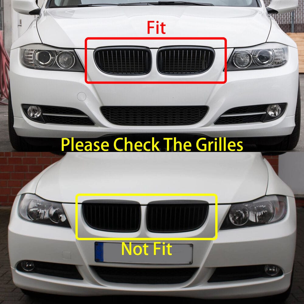 Forged LA VehiclePartsAndAccessories 2pcs Fits BMW E90 E91 328i Front Bumper Lower Grille Right +left 2008-2012