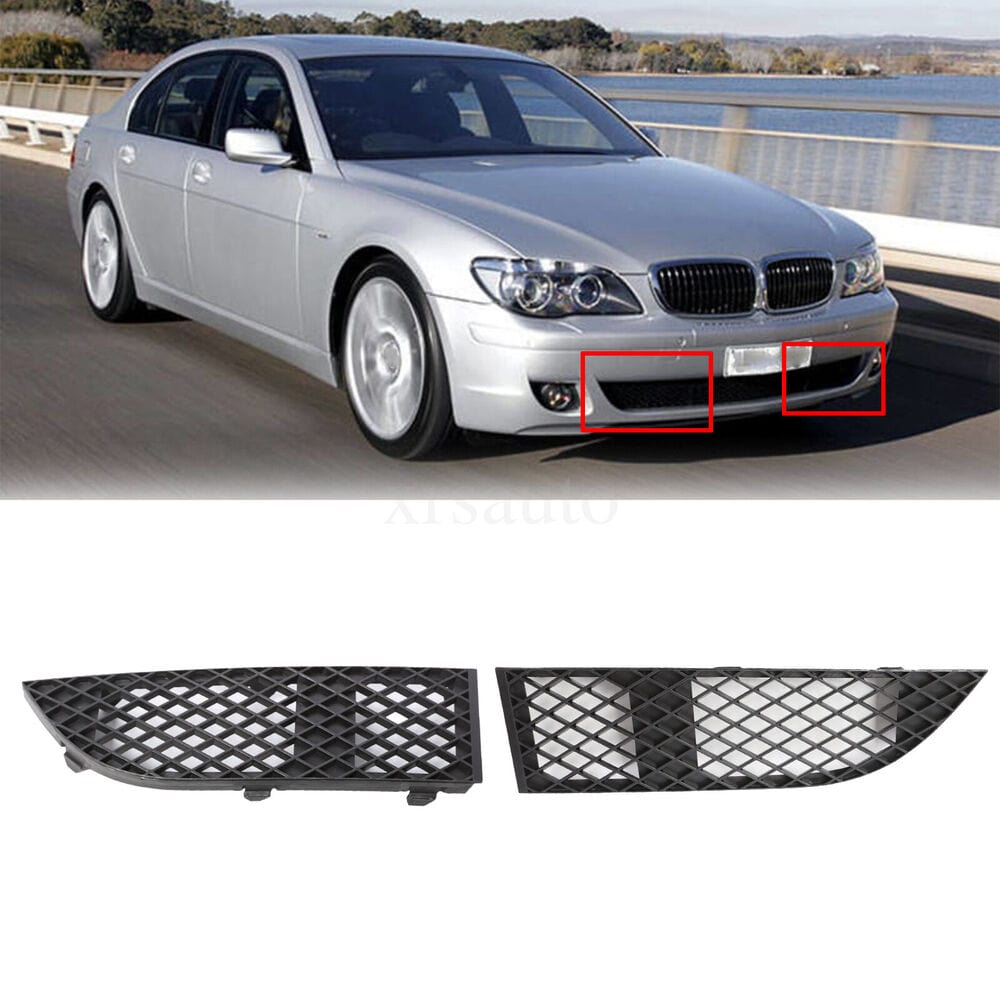 BMW VehiclePartsAndAccessories 2x Grille For BMW 7 Series E65 E66 LCI 2005-2008 Front Bumper Lateral Grill