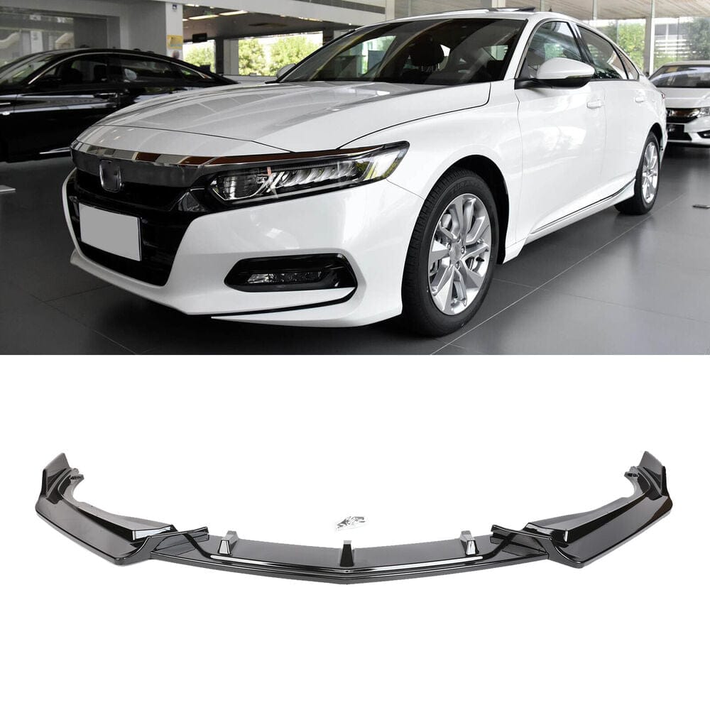 Forged LA VehiclePartsAndAccessories 3PCS For 18-21 Honda Accord 10Th Painted Black Front Bumper Body Kit Spoiler Lip
