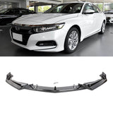 3PCS For 18-21 Honda Accord 10Th Painted Black Front Bumper Body Kit Spoiler Lip