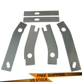 Forged LA VehiclePartsAndAccessories 6pc Frame Repair Rusted Shackle Weld Plates for 1986-1995 Jeep Wrangler YJ Rear