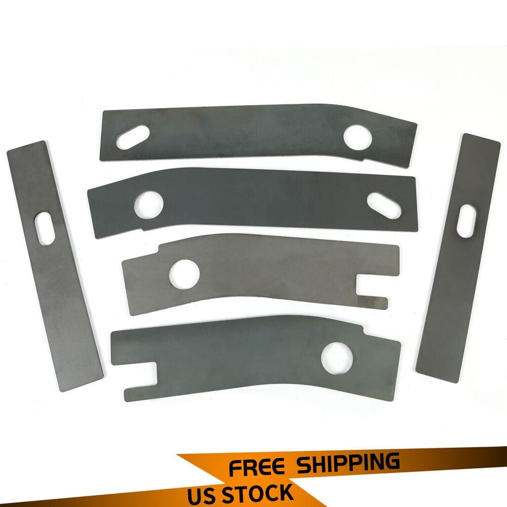Forged LA VehiclePartsAndAccessories 6pc Frame Repair Rusted Shackle Weld Plates for 1986-1995 Jeep Wrangler YJ Rear