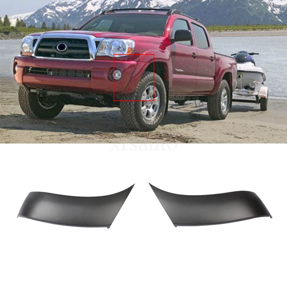Forged LA VehiclePartsAndAccessories A pair new Front Black Bumper End Caps Set For 05-11 Toyota Tacoma