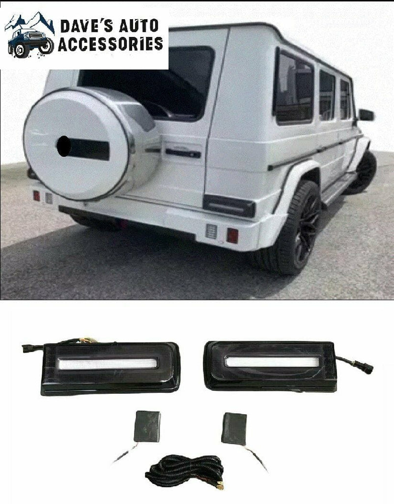 Aftermarket Products VehiclePartsAndAccessories Aftermarket 19+ Style Smoke Tail Lights | Mercedes Benz G-class W463 W464 90-18