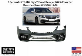 Forged LA VehiclePartsAndAccessories Aftermarket AMG Style Front Bumper Kit S-Class For Mercedes-Benz S65 S560 18-20