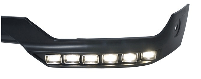 Aftermarket Products VehiclePartsAndAccessories Aftermarket B-Style Front Bumper Lower Lip White LED DRL G63 AMG Spoiler G-Wagon