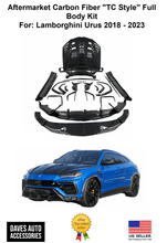 Load image into Gallery viewer, Forged LA VehiclePartsAndAccessories Aftermarket Carbon Fiber &quot;TC Style&quot; Full Body Kit for Lamborghini Urus 2018+