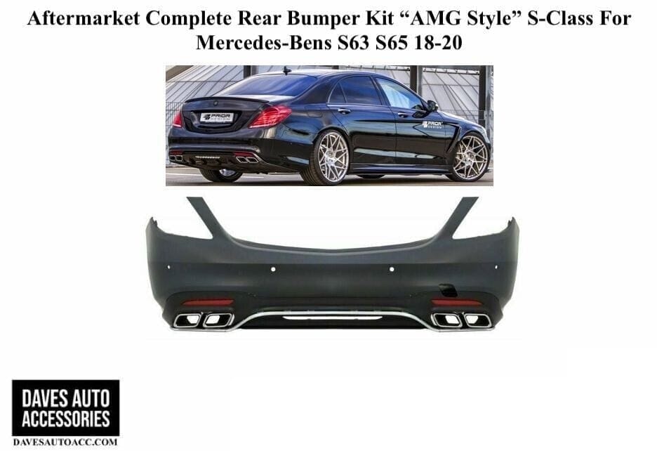Forged LA VehiclePartsAndAccessories Aftermarket Complete Rear Bumper Kit AMG Style S-Class For M-Bens S63 S65 18-20