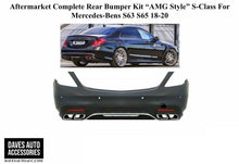 Load image into Gallery viewer, Forged LA VehiclePartsAndAccessories Aftermarket Complete Rear Bumper Kit AMG Style S-Class For M-Bens S63 S65 18-20