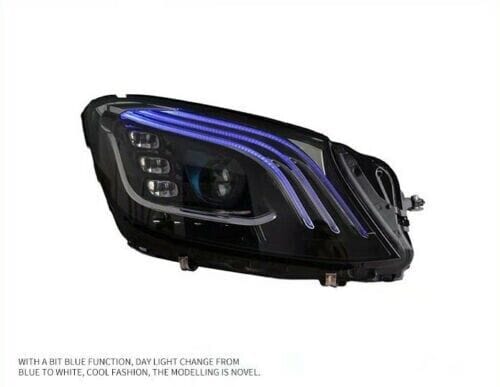 W222-AMG VehiclePartsAndAccessories Aftermarket Facelift Front & Rear Bumper + Headlight AMG Style For Mbenz S-Class