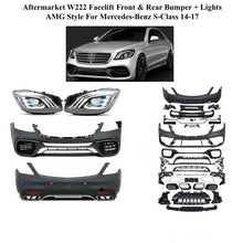 Load image into Gallery viewer, Forged LA VehiclePartsAndAccessories Aftermarket Facelift Front &amp; Rear Bumper + Headlight AMG Style For Mbenz S-Class