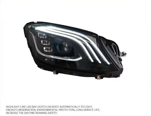 W222-AMG VehiclePartsAndAccessories Aftermarket Facelift Front & Rear Bumper + Headlight AMG Style For Mbenz S-Class