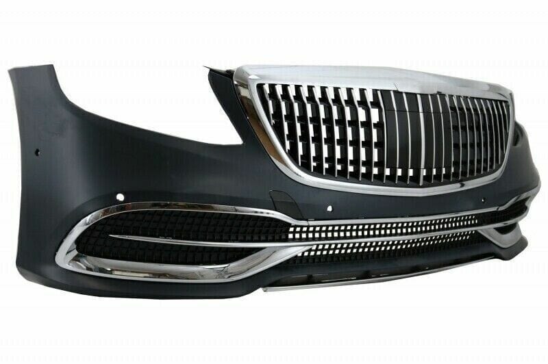W222-Maybach-Facelift VehiclePartsAndAccessories Aftermarket Front Bumper + Headlights W222 Maybach Style For Mercedes S-Class