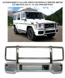 Forged LA VehiclePartsAndAccessories Aftermarket G63 Front Bumper & Chrome Grille Brush Guard G Class G Wagon AMG G65