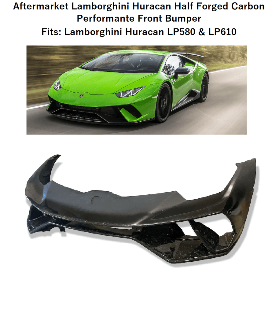 Forged LA VehiclePartsAndAccessories Aftermarket Half Forged Performante Front Bumper Cover for Lamborghini Huracan