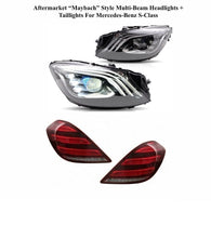 Load image into Gallery viewer, Forged LA VehiclePartsAndAccessories Aftermarket &quot;Maybach&quot; Style Headlights + Taillights For Mercedes-Benz S-Class